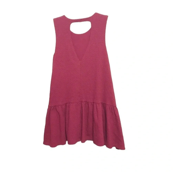 Free People Textured Mini Peplum Ruffle Dress - Picture 4 of 7